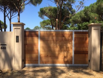 Rénovation – Portail sur Mesure bois exotique et aluminium (CMA)